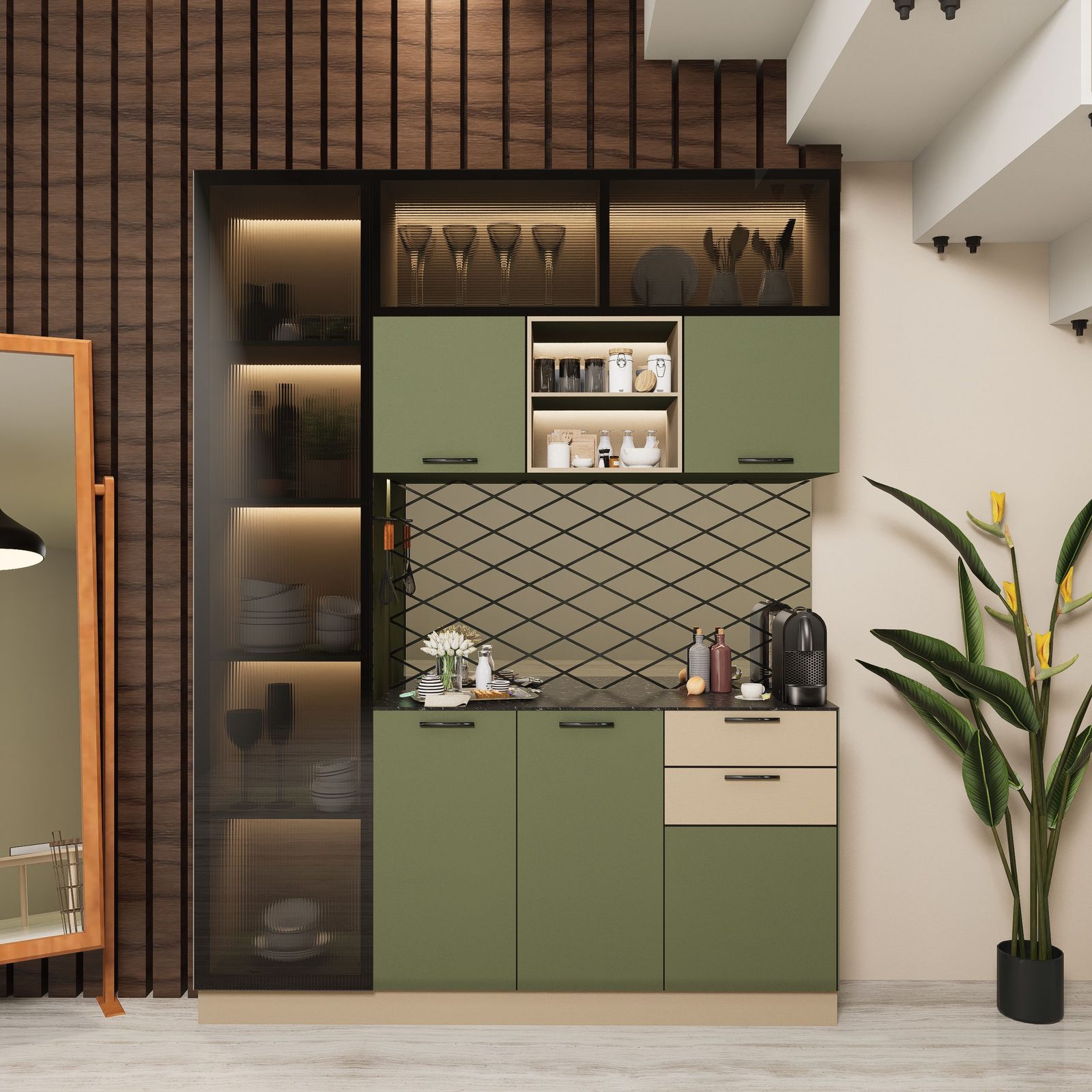 Crockery & Base Cabinet System